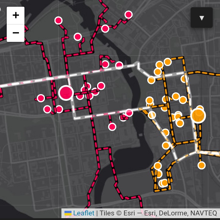 Map of the centre of Tampere