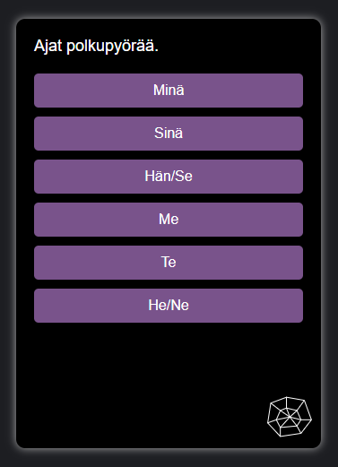 Language learning app screenshot